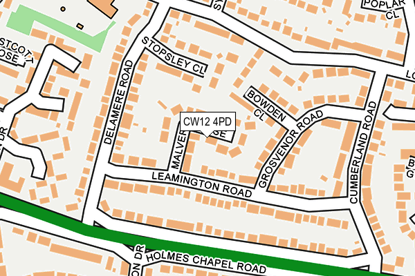 CW12 4PD map - OS OpenMap – Local (Ordnance Survey)