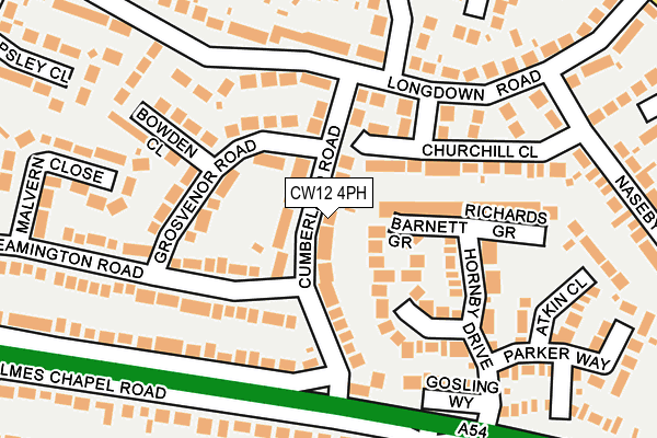 CW12 4PH map - OS OpenMap – Local (Ordnance Survey)