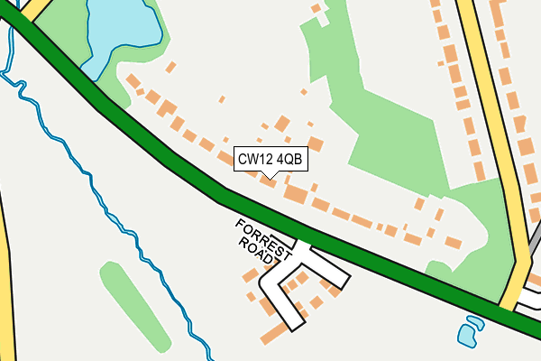 CW12 4QB map - OS OpenMap – Local (Ordnance Survey)