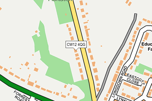 CW12 4QG map - OS OpenMap – Local (Ordnance Survey)