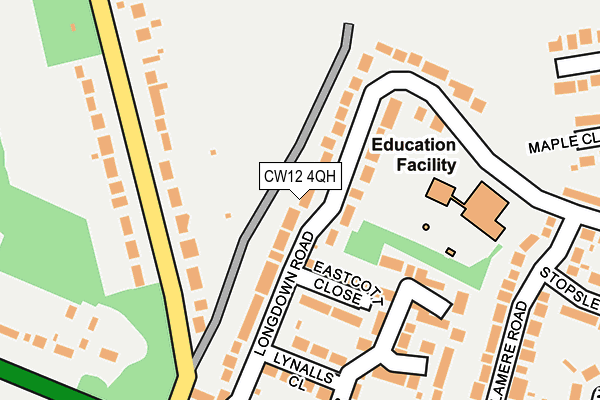 CW12 4QH map - OS OpenMap – Local (Ordnance Survey)