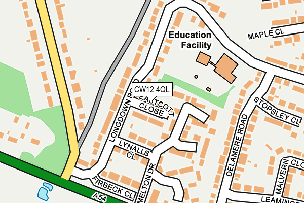 CW12 4QL map - OS OpenMap – Local (Ordnance Survey)