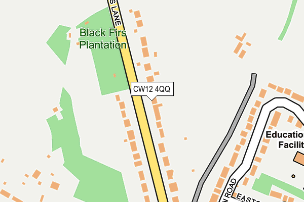 CW12 4QQ map - OS OpenMap – Local (Ordnance Survey)