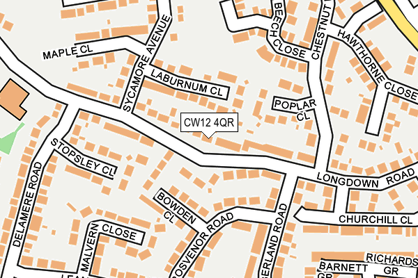 CW12 4QR map - OS OpenMap – Local (Ordnance Survey)