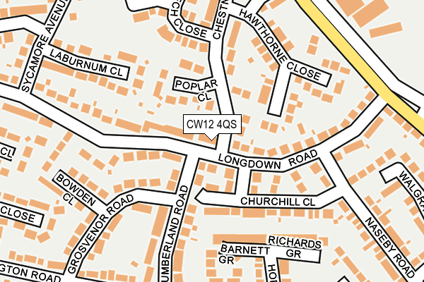 CW12 4QS map - OS OpenMap – Local (Ordnance Survey)