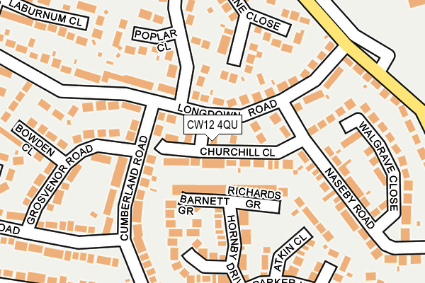 CW12 4QU map - OS OpenMap – Local (Ordnance Survey)