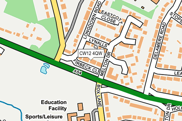 CW12 4QW map - OS OpenMap – Local (Ordnance Survey)