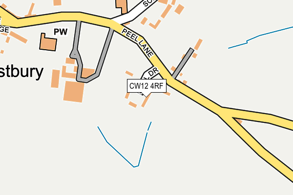 CW12 4RF map - OS OpenMap – Local (Ordnance Survey)