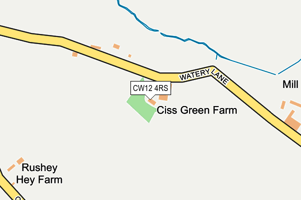 CW12 4RS map - OS OpenMap – Local (Ordnance Survey)