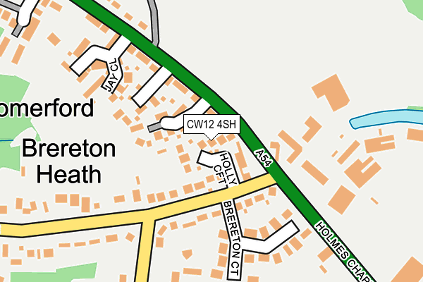 CW12 4SH map - OS OpenMap – Local (Ordnance Survey)