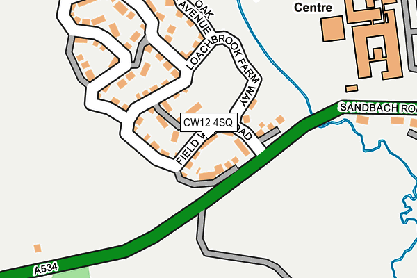 CW12 4SQ map - OS OpenMap – Local (Ordnance Survey)