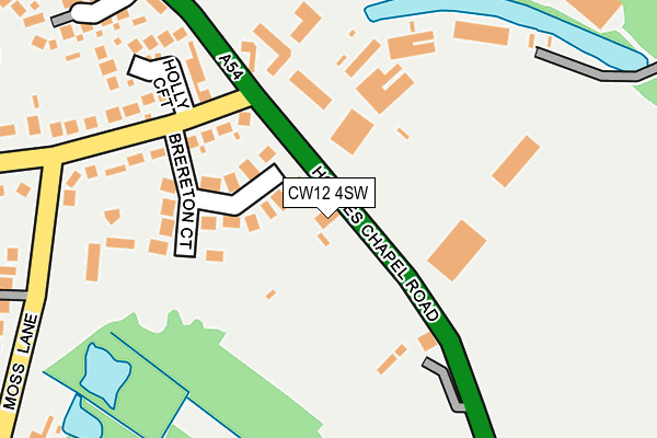 CW12 4SW map - OS OpenMap – Local (Ordnance Survey)