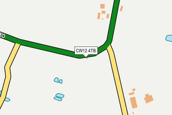 CW12 4TB map - OS OpenMap – Local (Ordnance Survey)