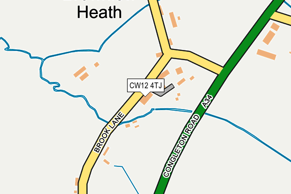 CW12 4TJ map - OS OpenMap – Local (Ordnance Survey)