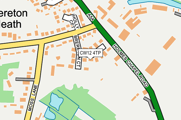 CW12 4TP map - OS OpenMap – Local (Ordnance Survey)