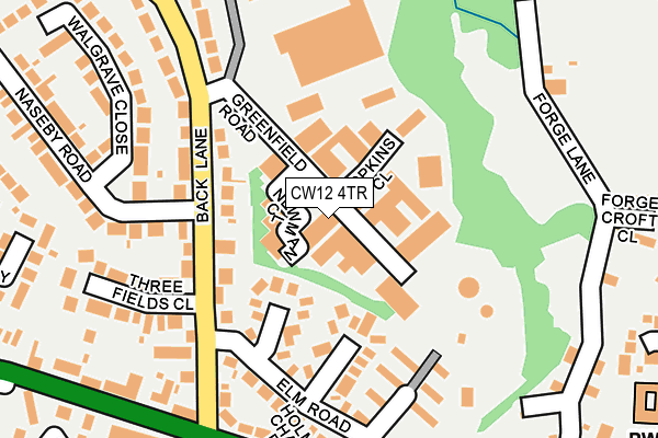 CW12 4TR map - OS OpenMap – Local (Ordnance Survey)