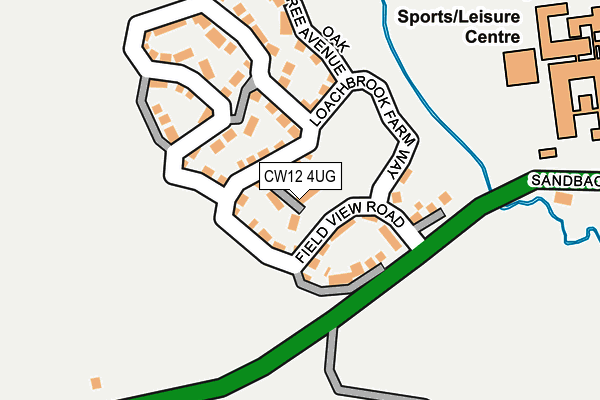 CW12 4UG map - OS OpenMap – Local (Ordnance Survey)