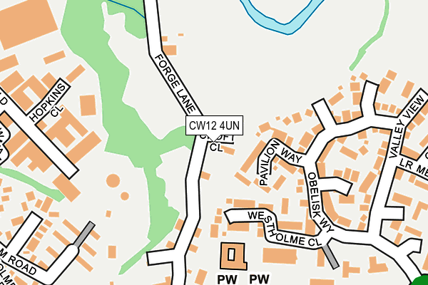 CW12 4UN map - OS OpenMap – Local (Ordnance Survey)