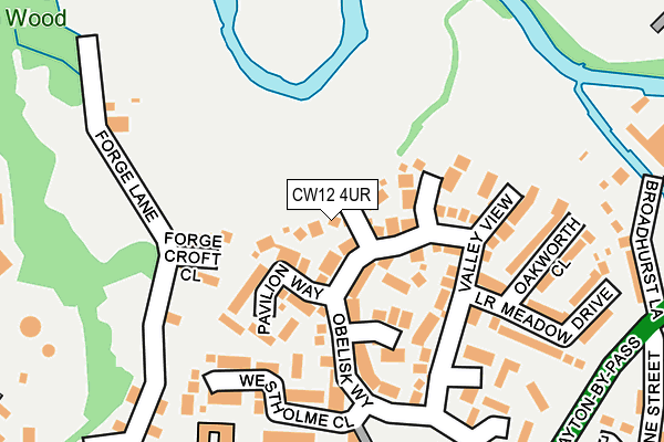 CW12 4UR map - OS OpenMap – Local (Ordnance Survey)