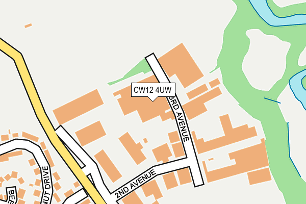 CW12 4UW map - OS OpenMap – Local (Ordnance Survey)