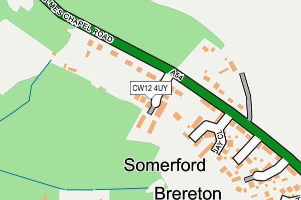 CW12 4UY map - OS OpenMap – Local (Ordnance Survey)