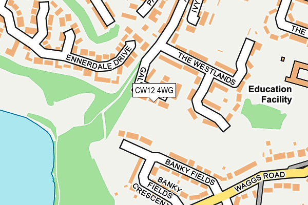 CW12 4WG map - OS OpenMap – Local (Ordnance Survey)