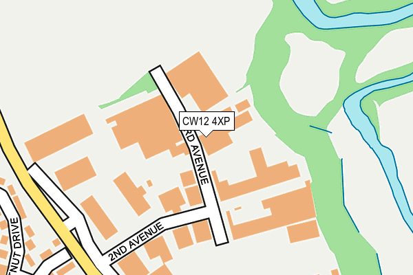 CW12 4XP map - OS OpenMap – Local (Ordnance Survey)