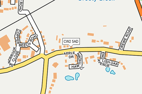 CW2 5AD map - OS OpenMap – Local (Ordnance Survey)