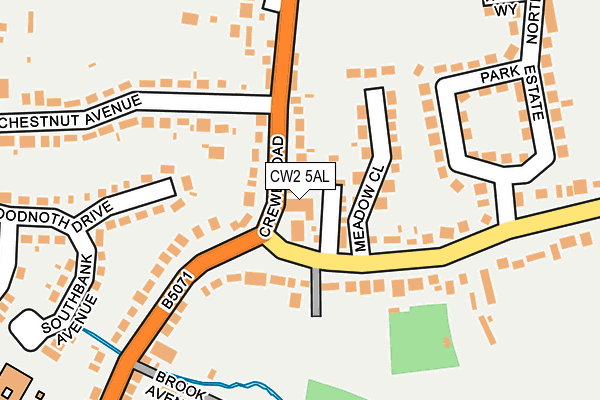 CW2 5AL map - OS OpenMap – Local (Ordnance Survey)