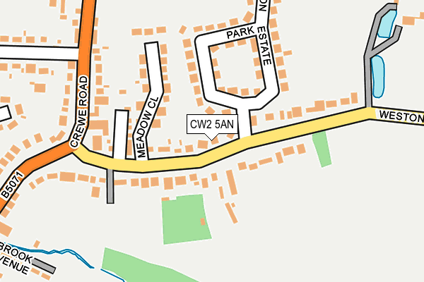 CW2 5AN map - OS OpenMap – Local (Ordnance Survey)