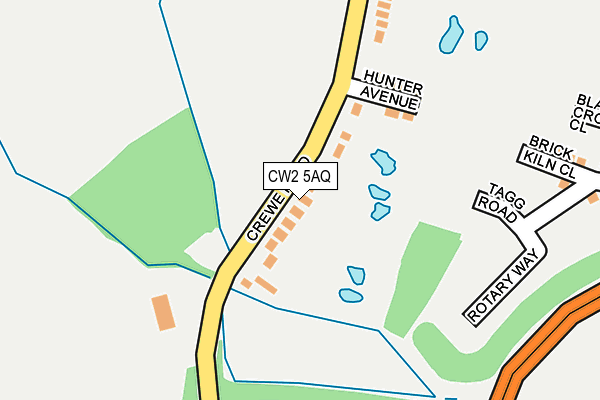 CW2 5AQ map - OS OpenMap – Local (Ordnance Survey)