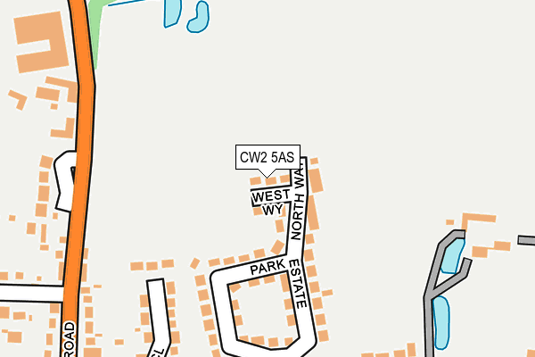 CW2 5AS map - OS OpenMap – Local (Ordnance Survey)