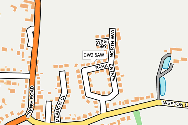 CW2 5AW map - OS OpenMap – Local (Ordnance Survey)