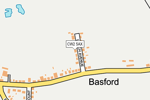 CW2 5AX map - OS OpenMap – Local (Ordnance Survey)