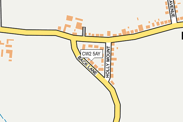 CW2 5AY map - OS OpenMap – Local (Ordnance Survey)