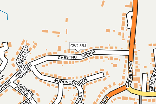 CW2 5BJ map - OS OpenMap – Local (Ordnance Survey)