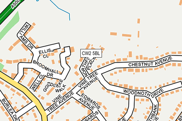 CW2 5BL map - OS OpenMap – Local (Ordnance Survey)