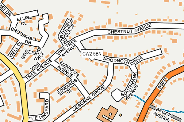 CW2 5BN map - OS OpenMap – Local (Ordnance Survey)