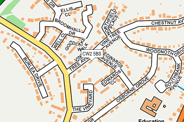 CW2 5BS map - OS OpenMap – Local (Ordnance Survey)