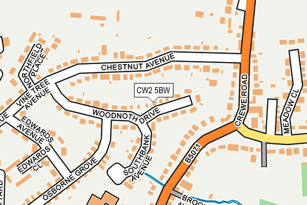 CW2 5BW map - OS OpenMap – Local (Ordnance Survey)