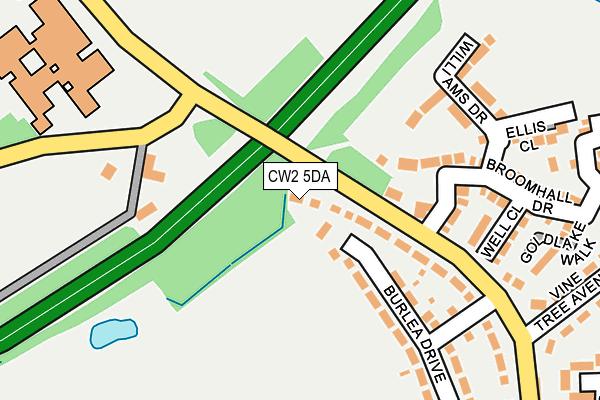 CW2 5DA map - OS OpenMap – Local (Ordnance Survey)