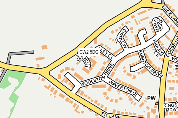 CW2 5DG map - OS OpenMap – Local (Ordnance Survey)