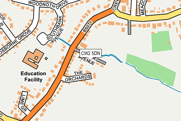 CW2 5DN map - OS OpenMap – Local (Ordnance Survey)