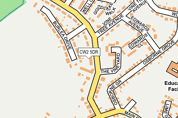 CW2 5DR map - OS OpenMap – Local (Ordnance Survey)