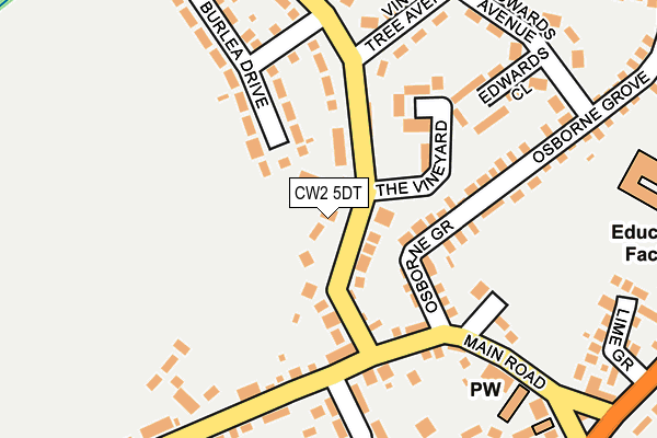 CW2 5DT map - OS OpenMap – Local (Ordnance Survey)
