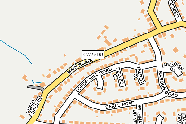 CW2 5DU map - OS OpenMap – Local (Ordnance Survey)