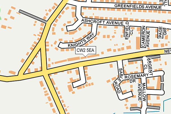 CW2 5EA map - OS OpenMap – Local (Ordnance Survey)