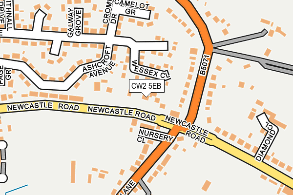 CW2 5EB map - OS OpenMap – Local (Ordnance Survey)