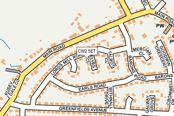 CW2 5ET map - OS OpenMap – Local (Ordnance Survey)