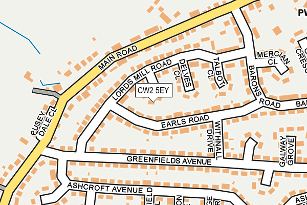 CW2 5EY map - OS OpenMap – Local (Ordnance Survey)